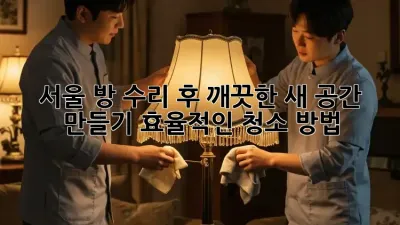 서울 방 수리 후, 깨끗한 새 공간 만들기! 효율적인 청소 방법